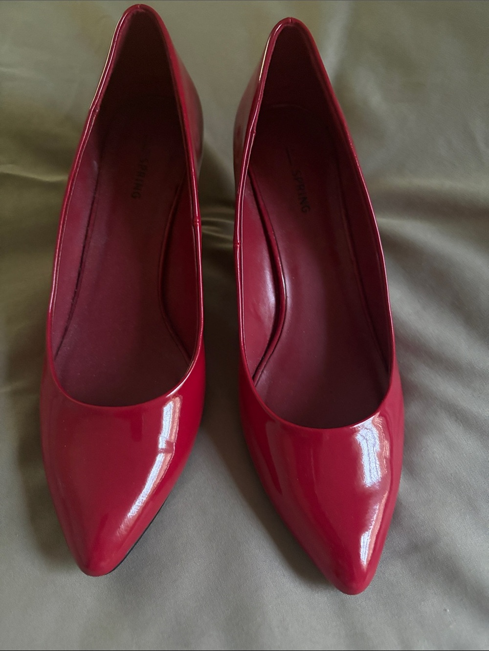 Call It Spring Red Patent Pointed-Toe Pumps. Size 11. Never Worn. INV25/536